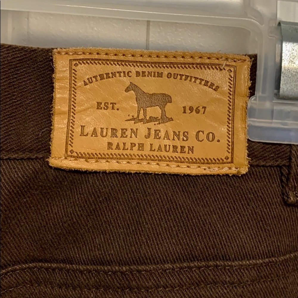 Ralph Lauren Dark Brown Cotton Stretch Mid Rise 5 Pocket Khaki Pants Size 4 - Picture 6 of 7